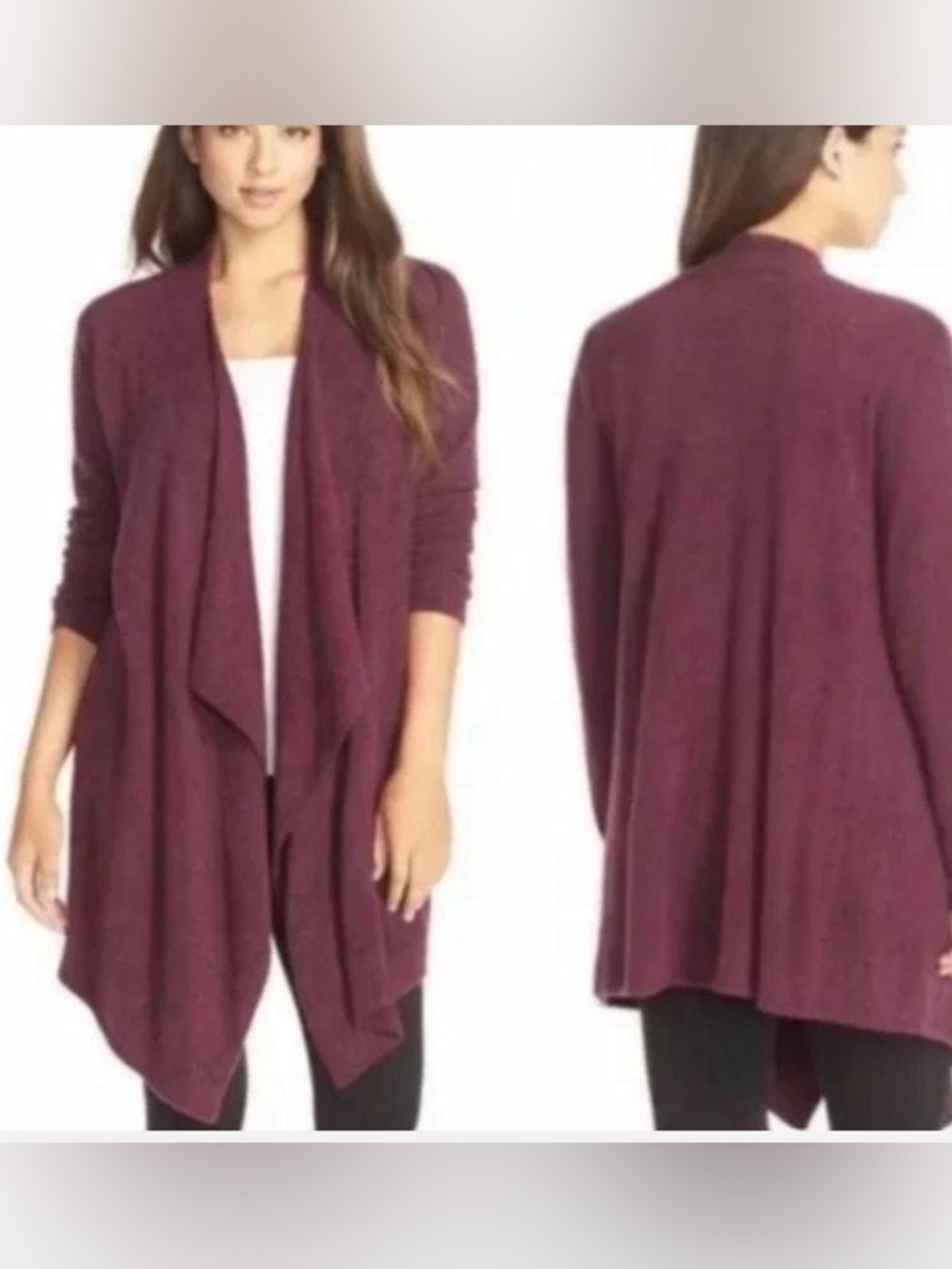 Barefoot Dreams Cozychic Lite Island Wrap Open Front Waterfall S/M Cardigan
